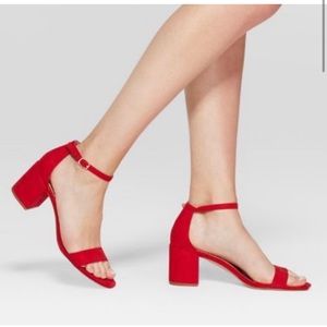 EUC a new day Red Block Heels Size 7.5